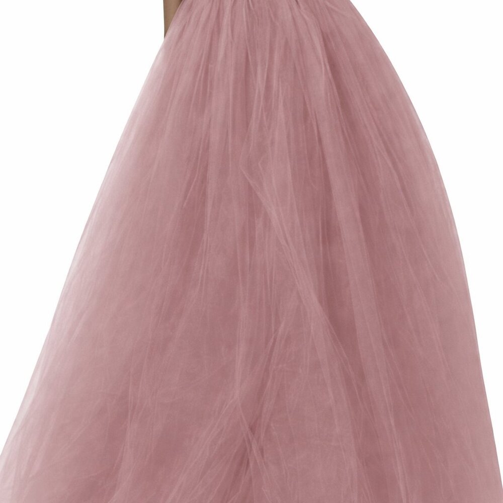 Dusty Pink Long Tutu Party Evening Tulle Skirt XXL - Picture 2 of 7